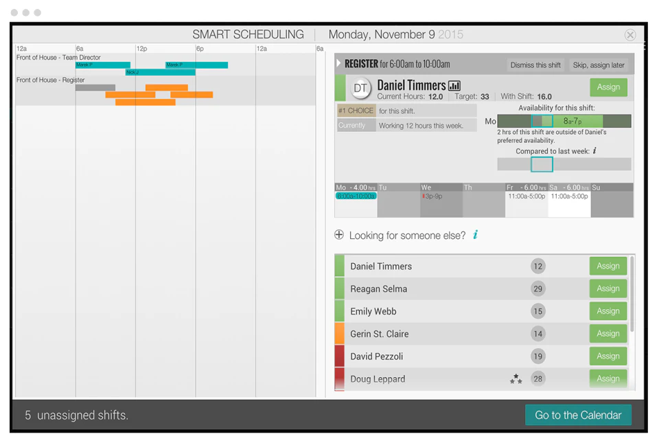 screenshot of Shift Agent